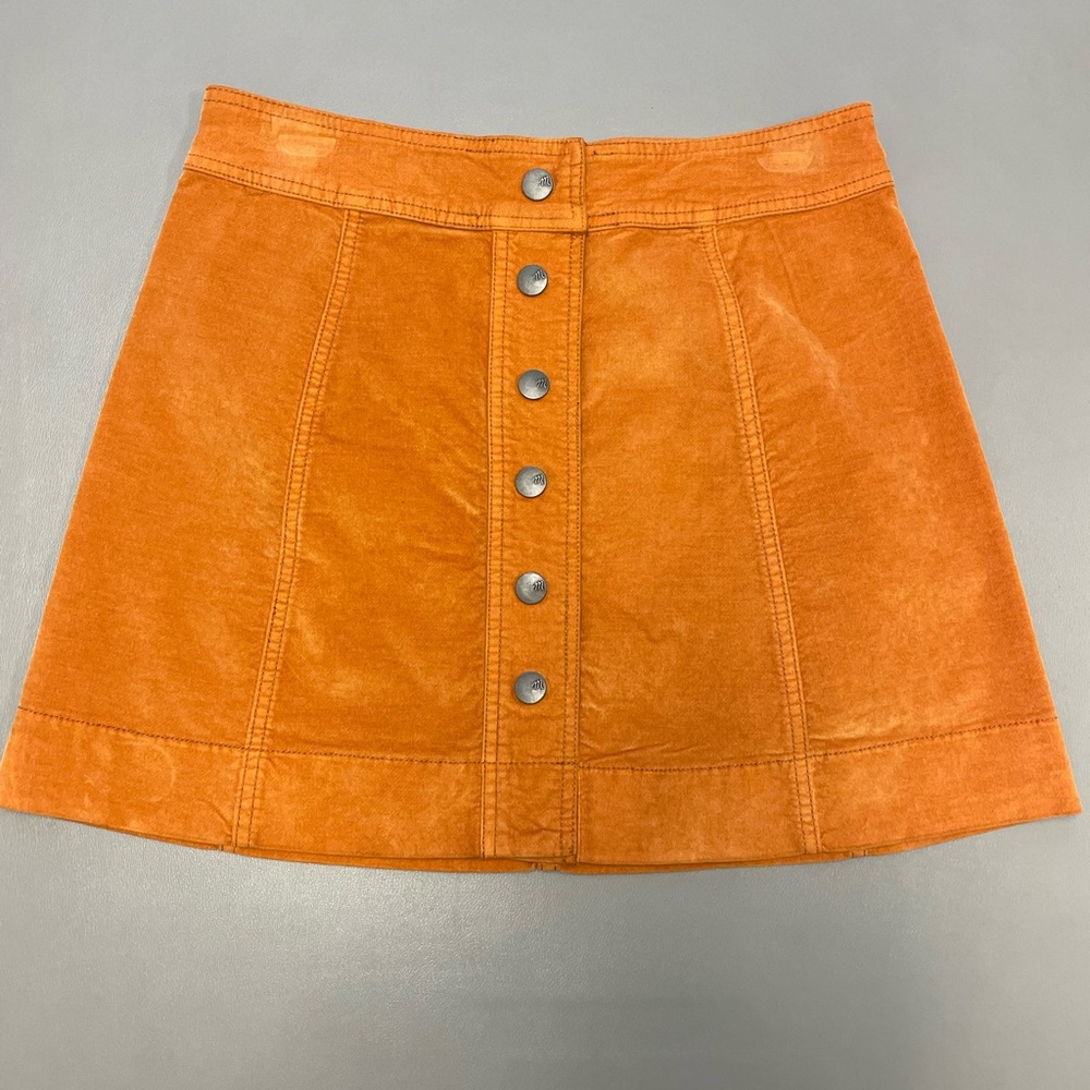 Madewell button front mini skirt